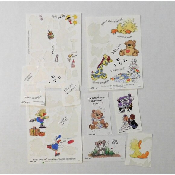 Suzys Zoo Bundle 12 Sheets Paper 8.5x11 Misc Stickers 4 Frames Cute Animals - Picture 3 of 10